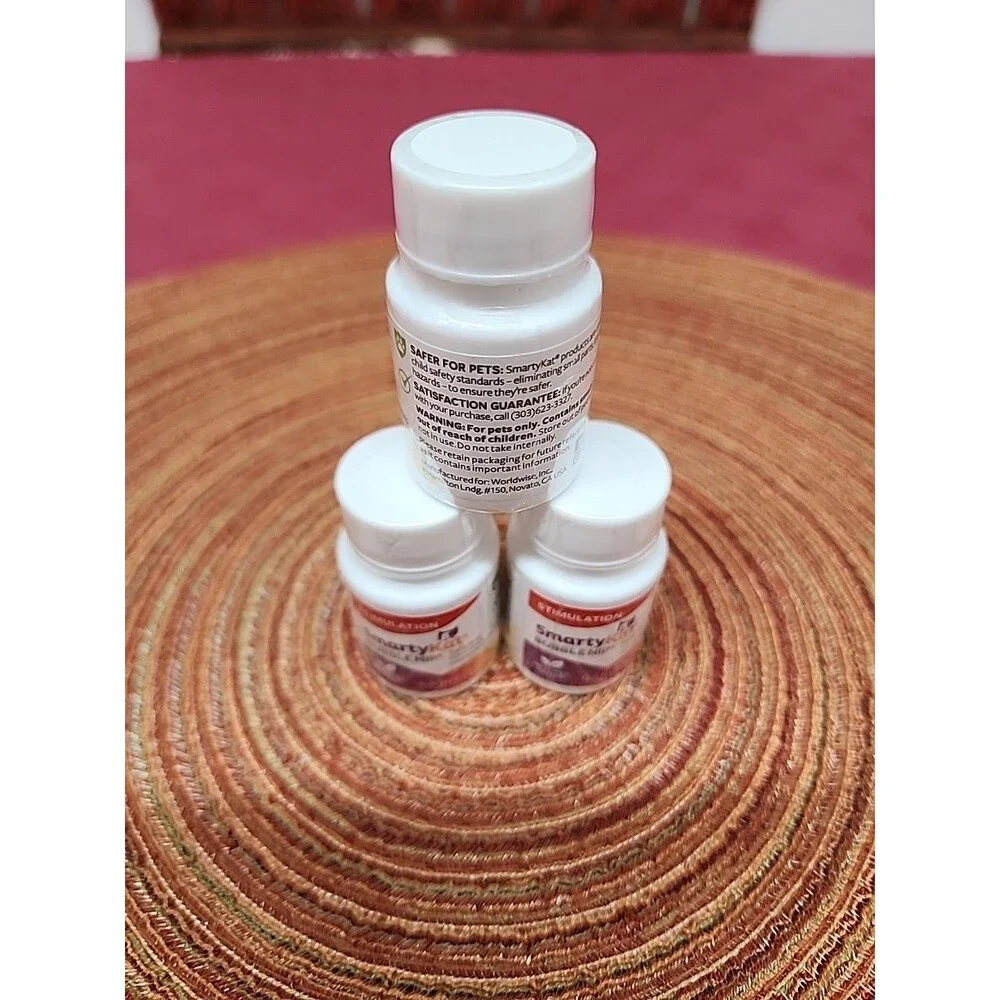 Smarty Kat Bubble Nip Lot Of 3 Safe Non-toxic Cat Nip Bubbles
